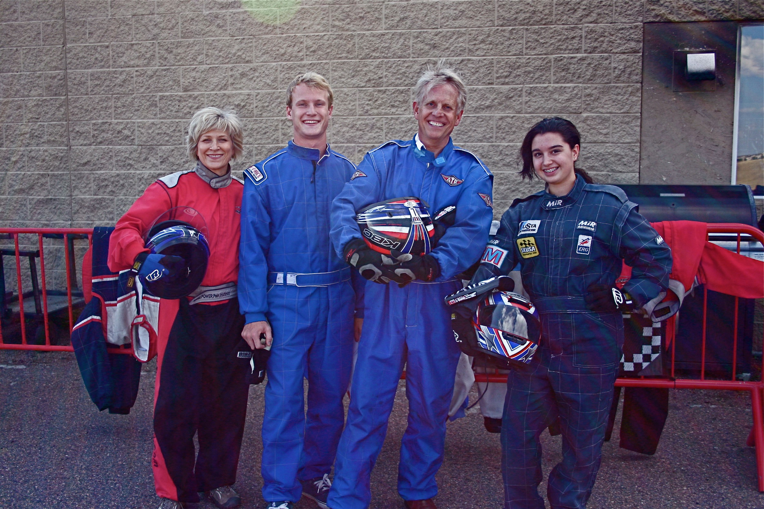 Scott Tibbitts and his family practicing focused driving